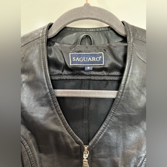 Saguaro Black Leather Vest. - Picture 4 of 7